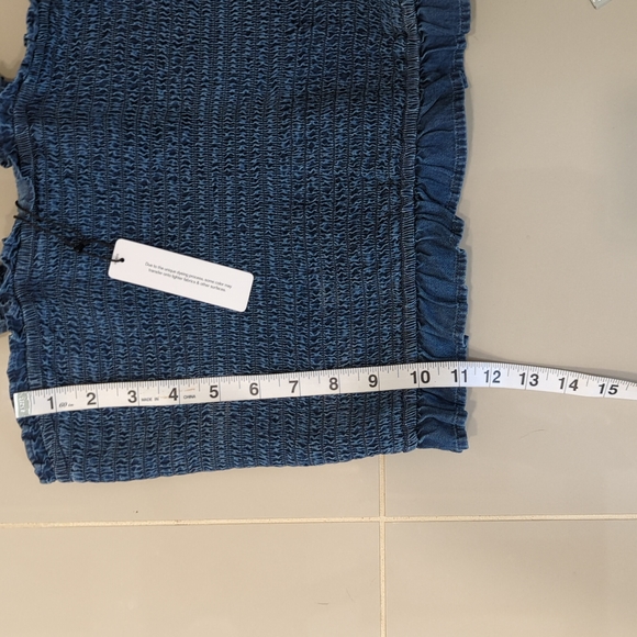 NWT chambray crop top Sz XS - Picture 8 of 8
